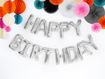 Picture of FOIL BALLOON HAPPY BIRTHDAY SILVER 340 X 35CM